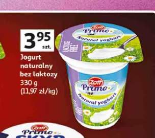 Jogurt naturalny bez laktozy Zott Primo