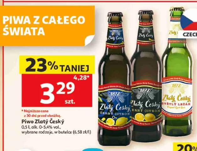 Piwo Zlatý Český Světlý Ležák
