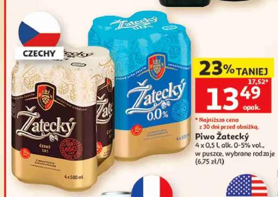 Piwo Žatecký Černý 4-pak