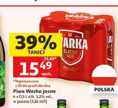 Piwo Warka jasne 6-pak