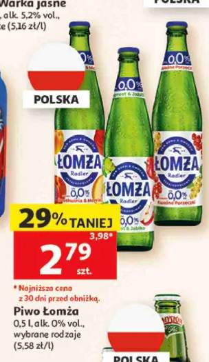 Piwo bezalkoholowe Łomża Radler 0,0% Grejpfrut