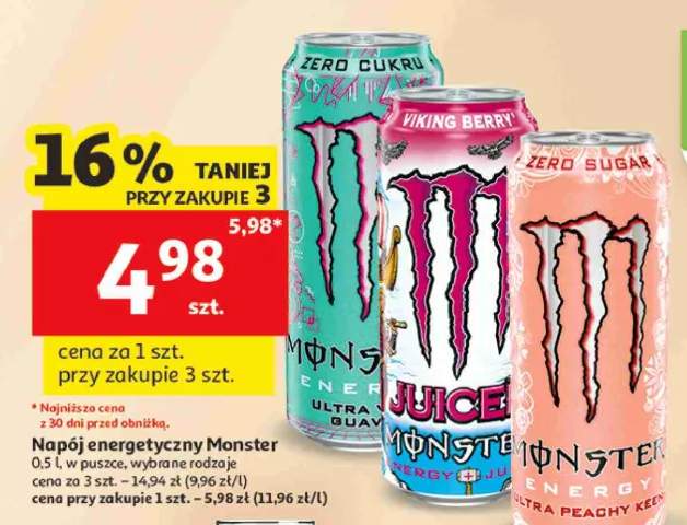 Napój energetyczny Monster Energy Ultra Peachy Keen
