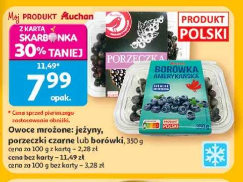 Owoce mrożone porzeczki czarne Auchan