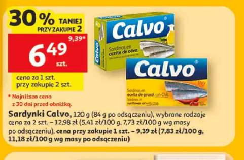 Sardynki w oleju słonecznikowym z chili Calvo