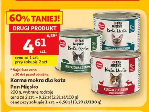 Karma mokra dla kota Pan Mięsko Kocia Uczta wieprzowina z kaczką