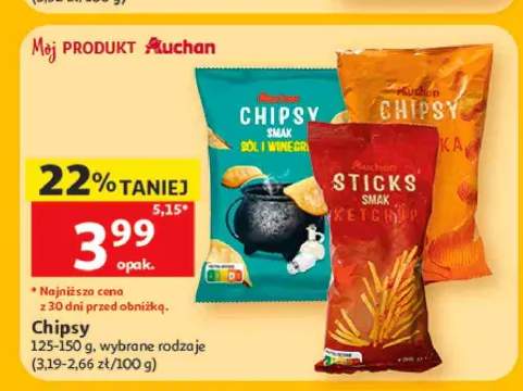 Chipsy o smaku papryki Auchan