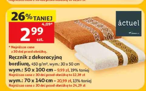 Ręcznik z dekoracyjną bordiurą Actuel 50x100 cm