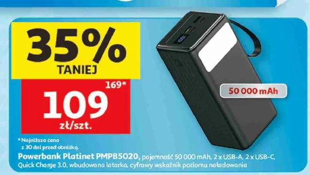 Powerbank Platinet PMPB5020 50 000mAh