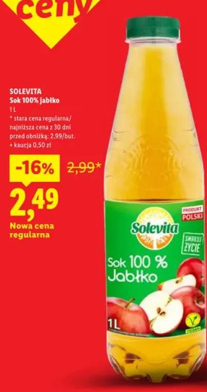 Sok 100% jabłko Solevita