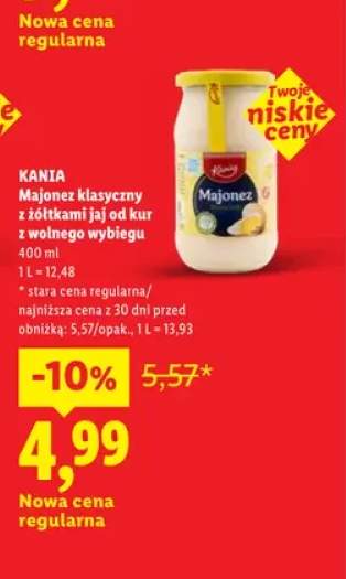 Majonez klasyczny z żółtkami jaj od kur z wolnego wybiegu Kania