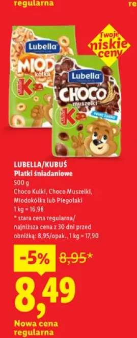 Płatki śniadaniowe Kubuś Choco Muszelki