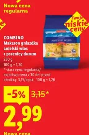 Makaron gniazdka anielski włos z pszenicy durum Combino