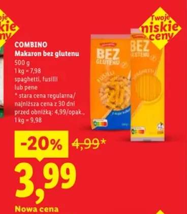 Makaron bez glutenu fusilli Combino