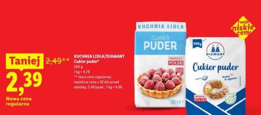 Cukier puder Kuchnia Lidla
