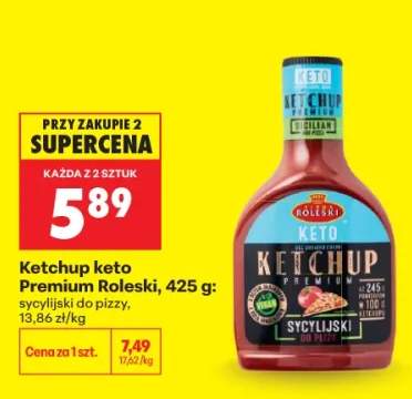 Ketchup keto Roleski Premium sycylijski do pizzy