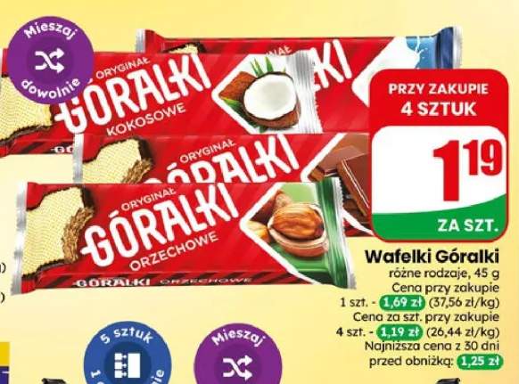 Wafelki Góralki Kokosowe