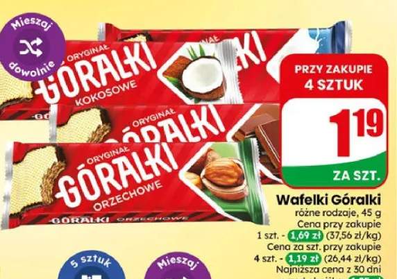 Wafelki Góralki Orzechowe