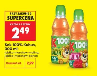 Sok 100% Kubuś jabłko-marchew-malina