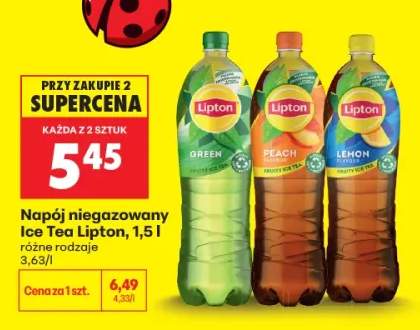 Napój niegazowany Ice Tea Lipton Peach