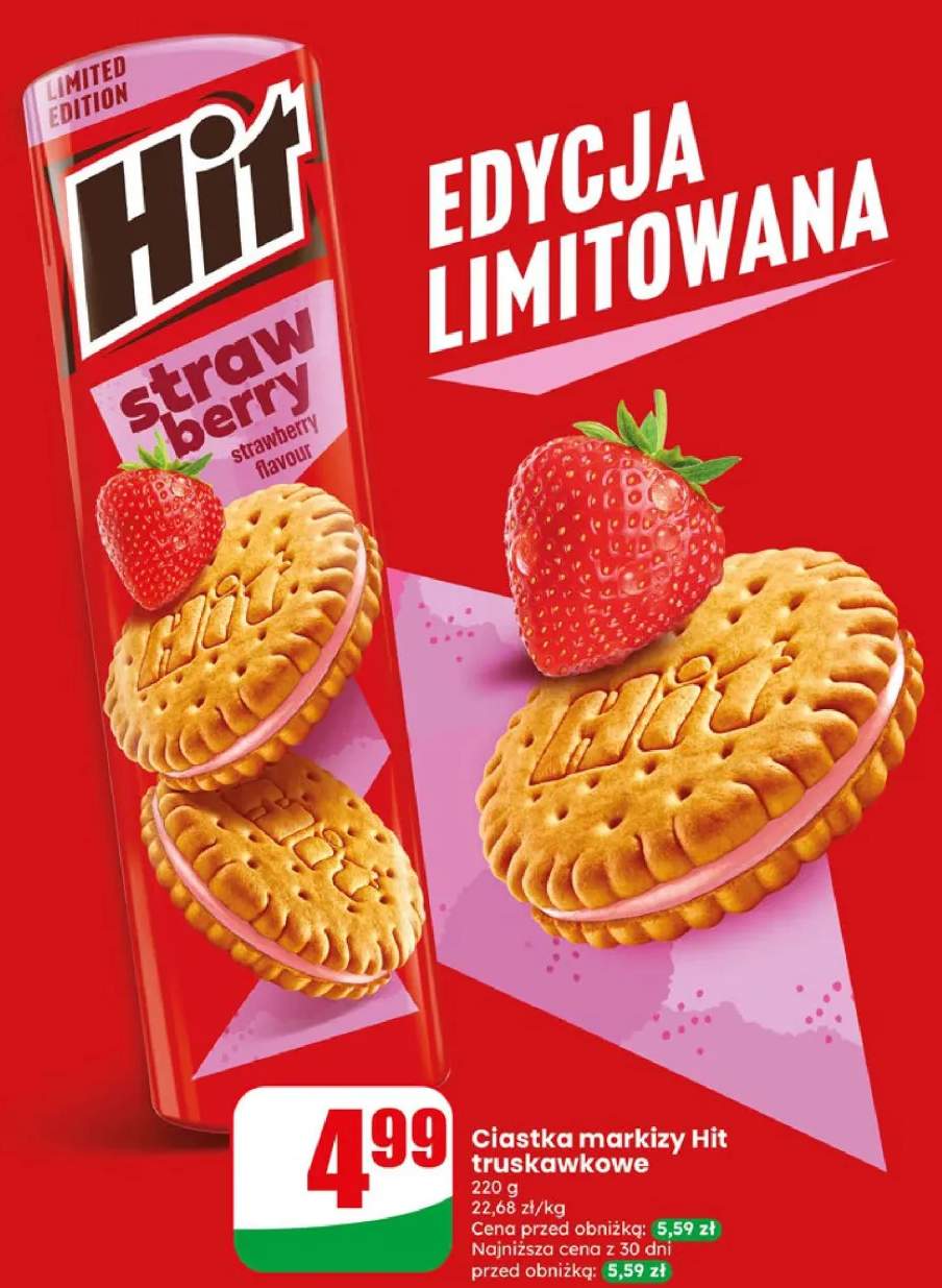 Ciastka markizy Hit truskawkowe