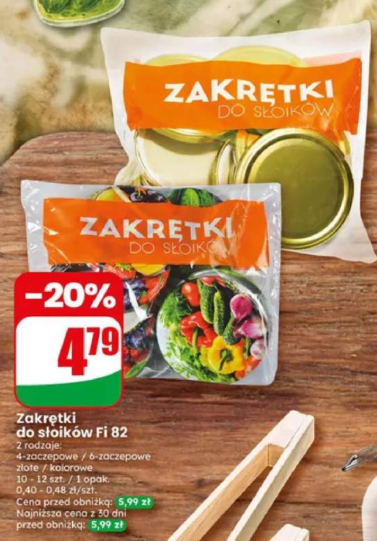 Zakrętki do słoików Fi 82 6-zaczepowe