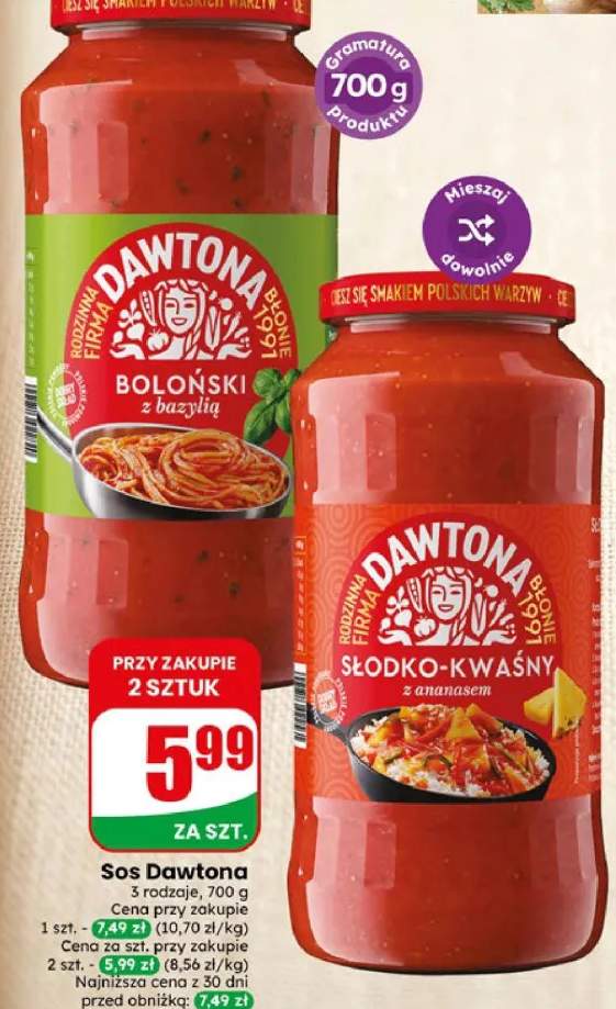 Sos boloński z bazylią Dawtona