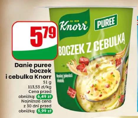 Danie puree boczek i cebulka Knorr