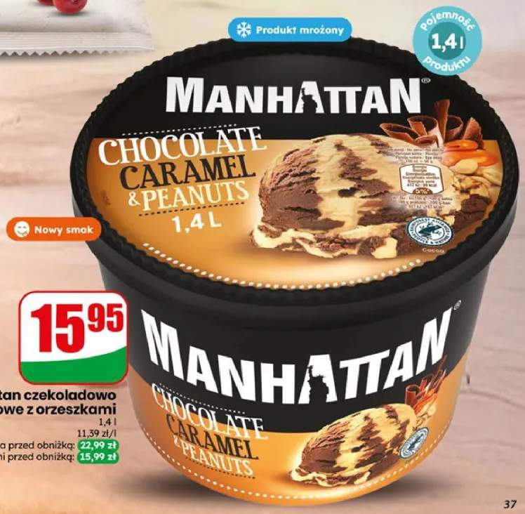 Lody Manhattan czekoladowo karmelowe z orzeszkami