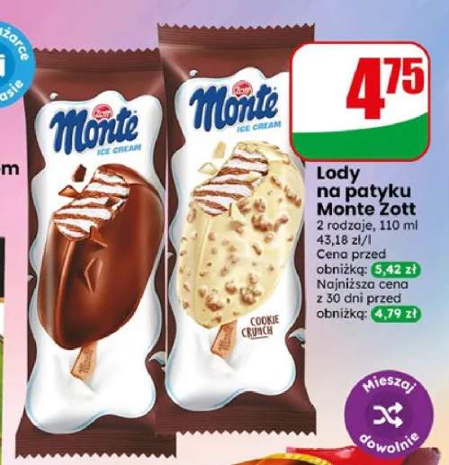 Lody na patyku Monte Zott