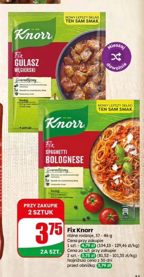 Fix spaghetti bolognese Knorr