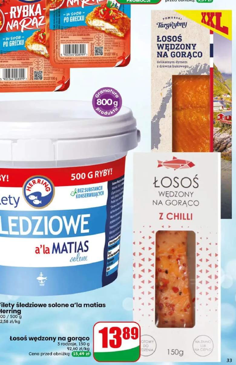 Łosoś wędzony na gorąco Targ Rybny Pomorski