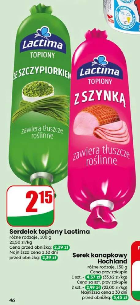 Serdelek topiony Lactima ze szczypiorkiem