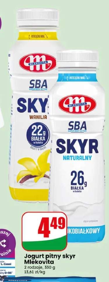Jogurt pitny skyr Mlekovita SBA Naturalny