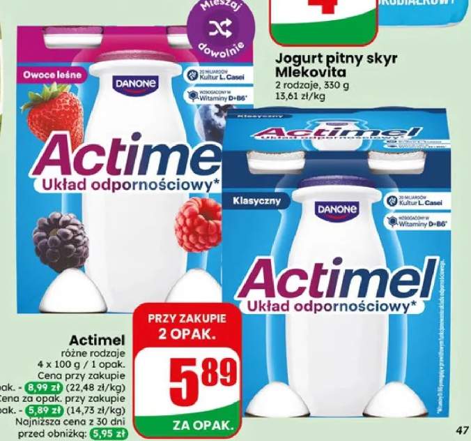 Napój jogurtowy Actimel Klasyczny 4-pak