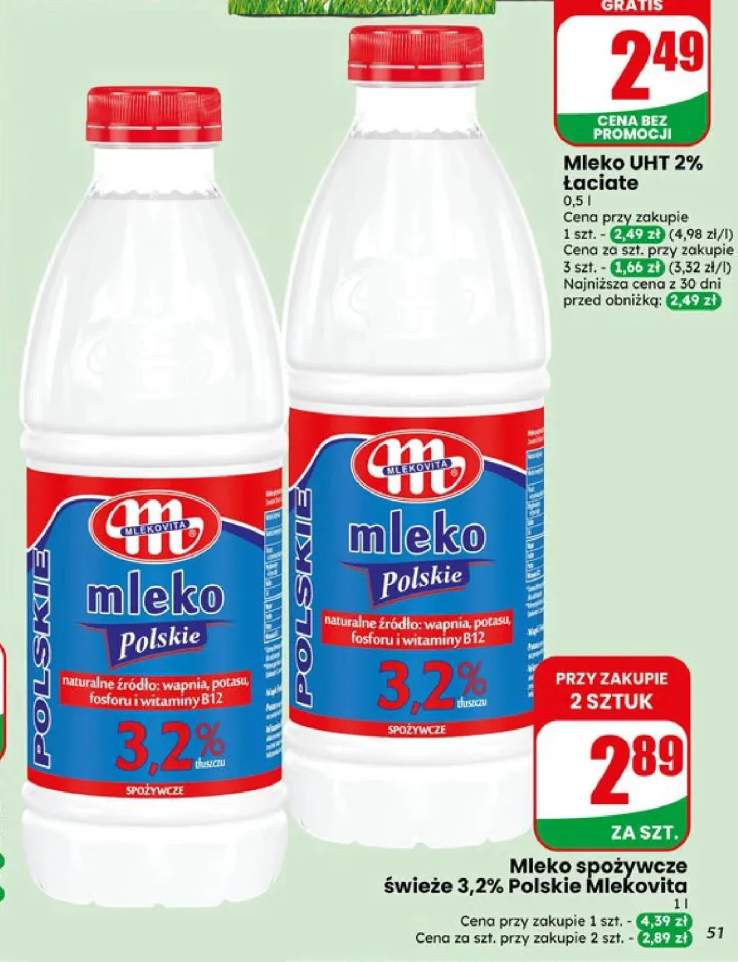 Mleko spożywcze świeże 3,2% Polskie Mlekovita