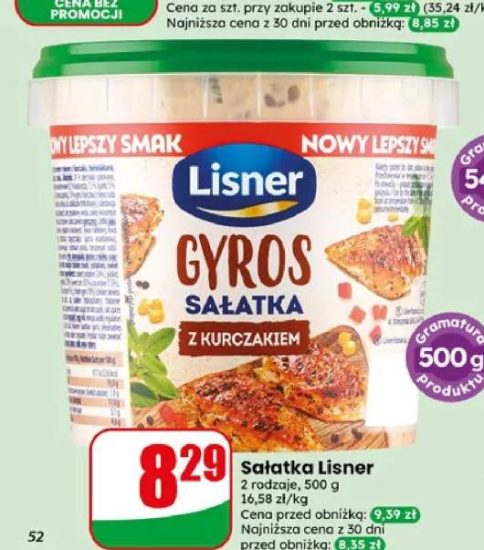 Sałatka Lisner Gyros z kurczakiem