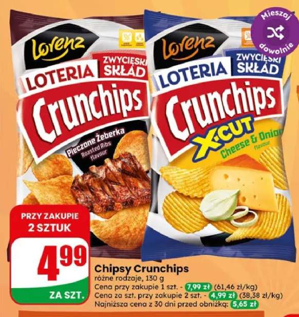 Chipsy Crunchips Pieczone Żeberka