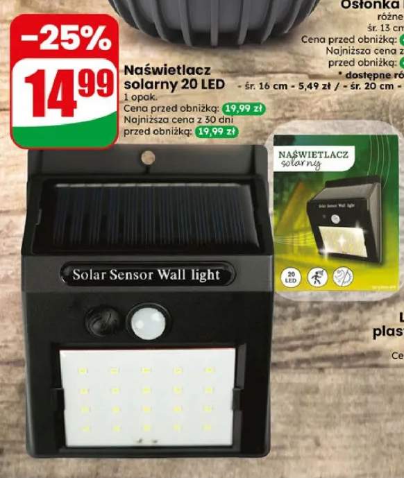 Naświetlacz solarny 20 LED