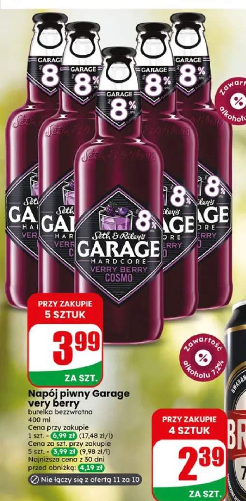 Napój piwny Garage very berry