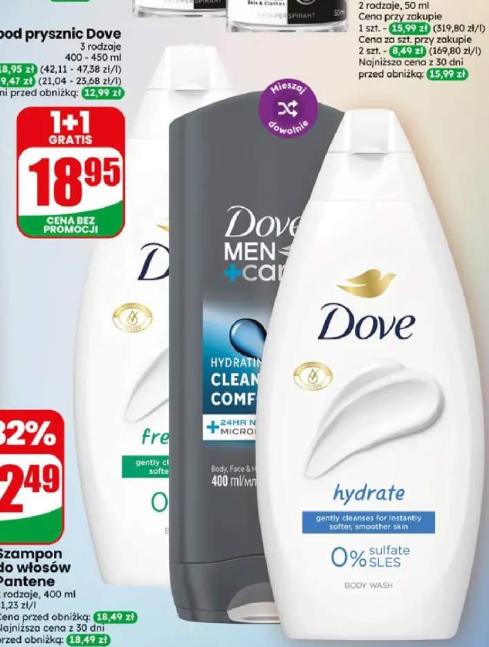 Żel pod prysznic Dove Hydrate