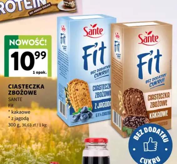 Ciasteczka zbożowe Sante Fit z jagodą