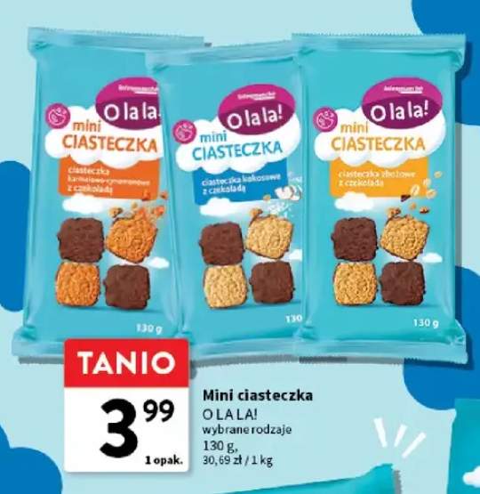 Mini ciasteczka zbożowe z czekoladą O la la!