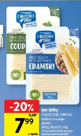Ser żółty w plastrach Edamski Z Mlecznej Drogi