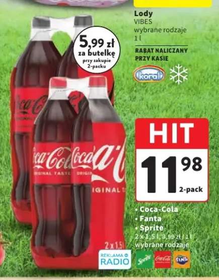 Napój gazowany Fanta 2-pak 1,5 l