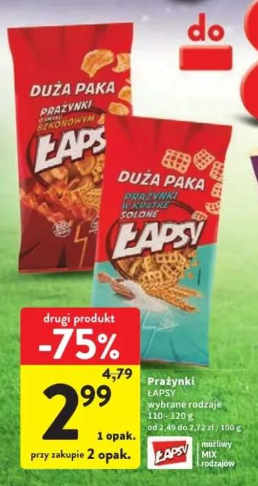 Prażynki w kratkę solone Łapsy