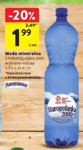 Woda mineralna Staropolanka 2000