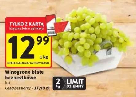 Winogrono białe bezpestkowe luz
