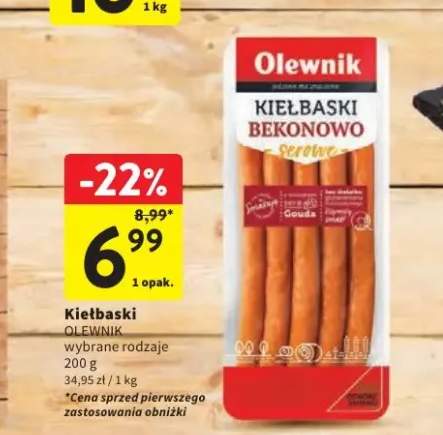 Kiełbaski bekonowo-serowe Olewnik