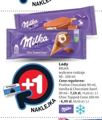Lody Milka Vanilla & Chocolate Swirl