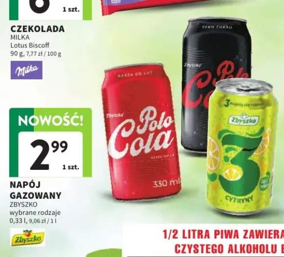 Napój gazowany Zbyszko 3 Cytryny